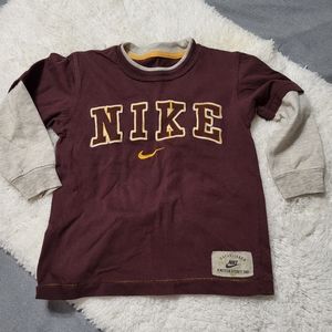 Nike brown long sleeve tee boys 3T  #893